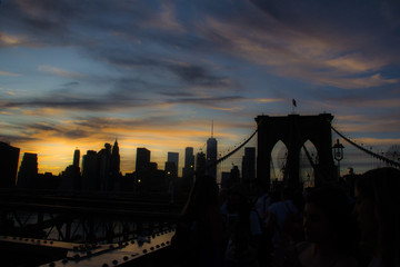 Brooklyn bridge at sunset