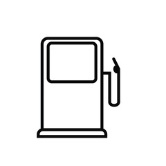 gas station sign  - black vector icon. symbol of gas station