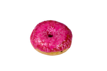 Donut with glazed top isolated on a white background