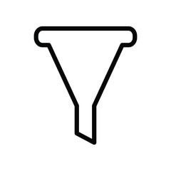 filter icon - black vector sign