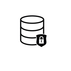  Database  protect icon. Database    secure icon 