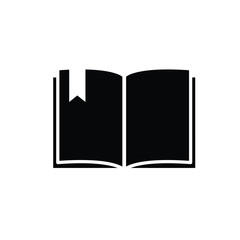 Open book -  black vector icon