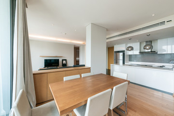 Modern, bright, clean, kitchen interior 