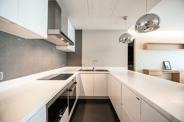 Modern, bright, clean, kitchen interior 