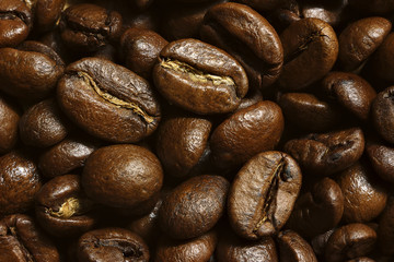 roasted coffee beans close-up macro, coffee background, coffee mood, high resolution
