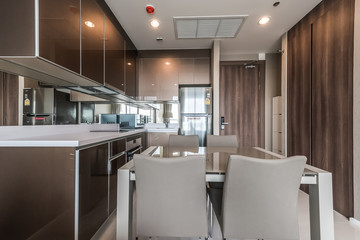 Modern, bright, clean, kitchen interior 