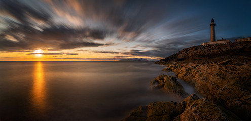 Ardnamurchan cliffs sunset