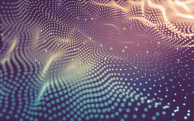 Abstract background. Molecules technology with polygonal shapes, connecting dots and lines....