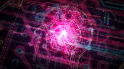 Artificial Intelligence futuristic illustration