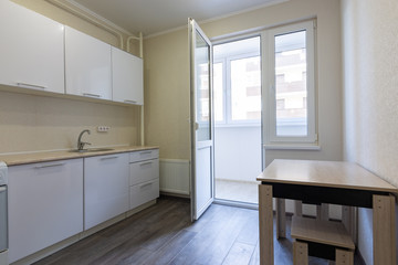 Interior of a small kitchen for rent