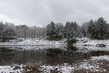 A snow covered landscape