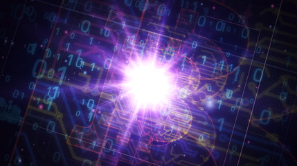 Bitcoin futuristic illustration