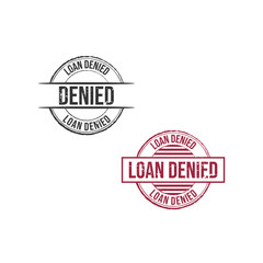 Loan denied grunge round vintage rubber stamp vector image