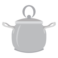 Isolated cooking pot over a white background - Vector