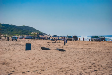 A beach south of Durban in KwaZulu Natal province in South Africa