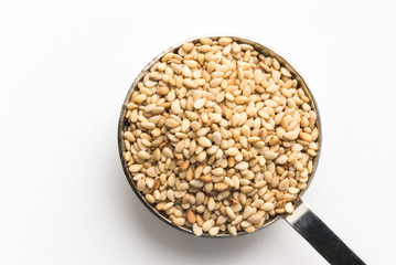 Toasted Sesame Seeds in a Teaspoon