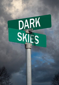 Dark skies sign