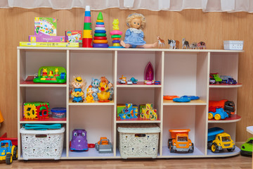 Naklejka premium Children furniture with toys