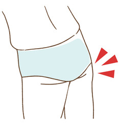 お尻のたるみ　イラスト