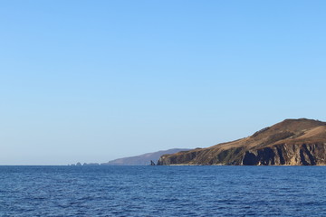 Seascape of the Sea of Japan, Putyatin and Ascold Islands in sunny autumn day. © Nick Kashenko
