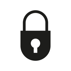 Padlock icon. Security concept. Vector illustration.