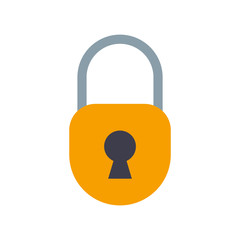 Padlock icon. Security concept. Vector illustration.