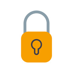 Padlock icon. Security concept. Vector illustration.
