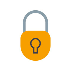 Padlock icon. Security concept. Vector illustration.