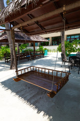 Local Maldivian Seesaw Jolie at the street on Maldives island, nobody