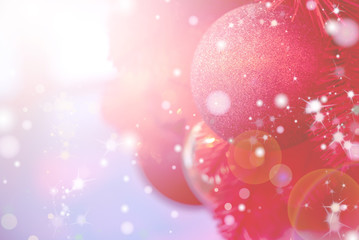 Christmas Background with bokeh light