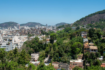 Fototapeta na wymiar View of the city of Rio de Janeiro from Parque das Ruinas at a sunny day