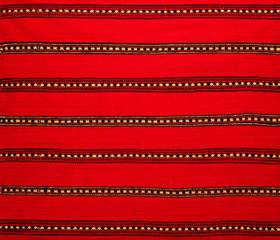 Fragment of Romanian folk seamless patterns. Romanian traditional embroidery. Ethnic texture design. Traditional carpet design. Rustic carpet design and ornaments.