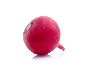 Small garden radish isolated on white background