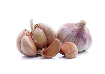 Garlic isolated on white background