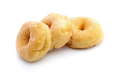 Sugar donut isolated on a white background