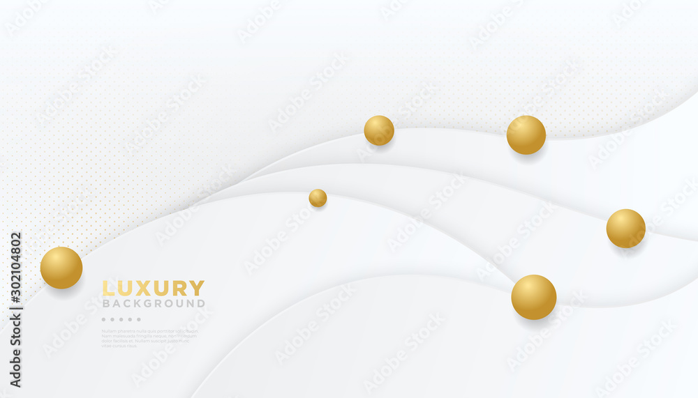 Aufkleber white abstract background with overlap layers. luxury design concept. eps 10