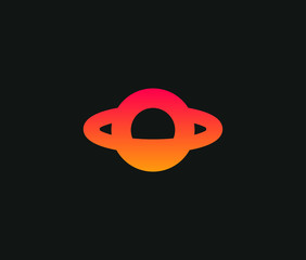 planet Logo Icon Premium Minimal emblem design template