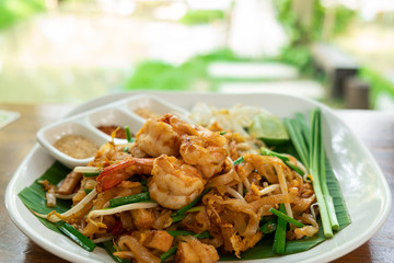Pad Thai Asian food.