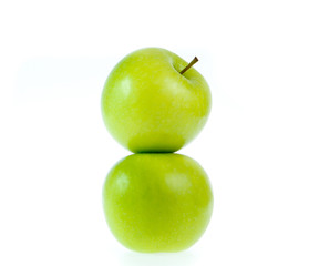 green apple isolated on white