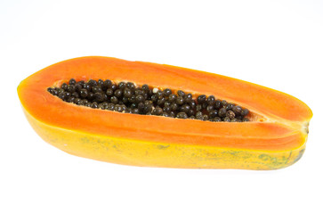 papaya isolated on white
