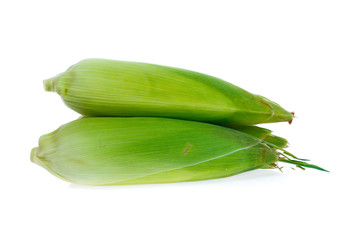 Corn on white background