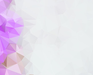 Light purple vector polygon abstract backdrop. Polygonal with gradient. Texture pattern for your backgrounds