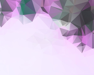 Light purple vector polygon abstract backdrop. Polygonal with gradient. Texture pattern for your backgrounds