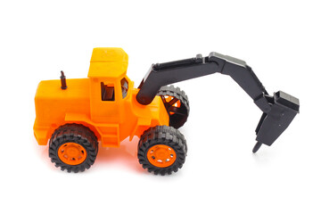 Toy car for Masonry drill on white background