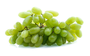 Green grape isolated on white background