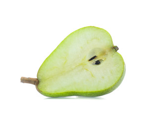 green pear isolated on white background