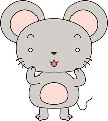 Cute mouse mascot character