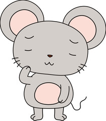 Cute mouse mascot character