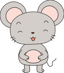 Cute mouse mascot character