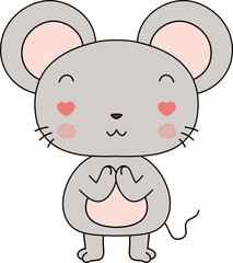 Cute mouse mascot character